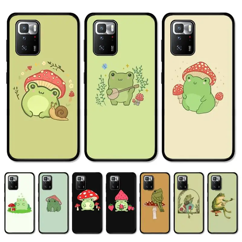 Cottagecore лягушка гриб Kawaii чехол для телефона Redmi Note 10 9 8 6 Pro 8T 5A 4X X 5 Plus 7 7A 9A K20 Обложка -