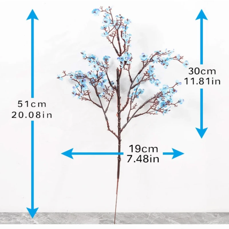 Искусственные цветы 51 см длинные розовые сливы свадебные фальшивые наряд