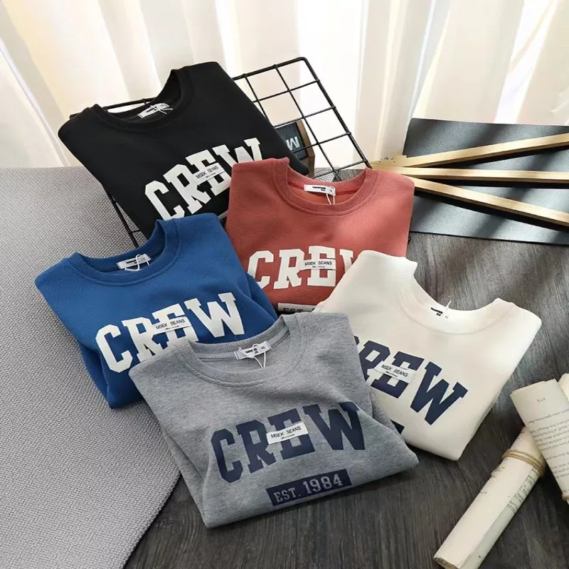 

Loose And Versatile Casual Hoodies Baby Girl Boy O-neck Pullover Top Clothes Kid Korean Version Sweater Child Infant Sweatshirt