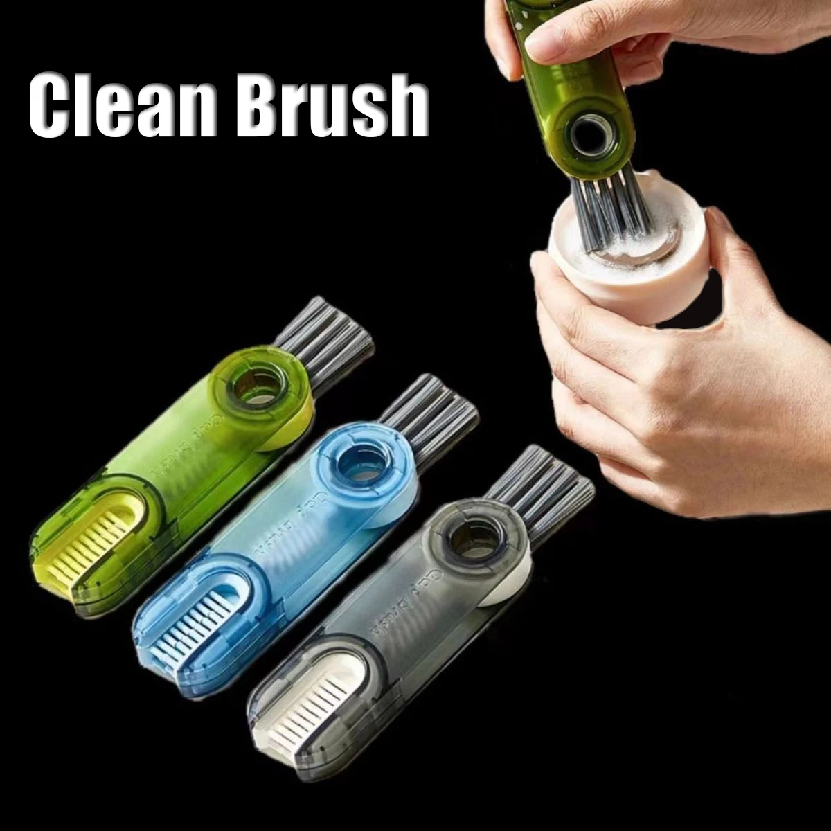 

Multifunctional Cleaning Brush Rotatable Cups Mouth Cleaning Brush Bottles Mouth Groove Gap Brush Cup Household Cleaning Tools