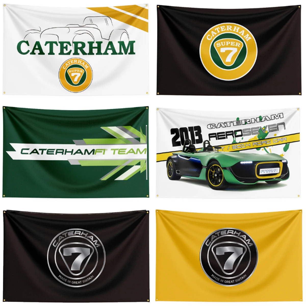 90x150 см, 3x5 футов, Caterham, полиэстер, печатная фотография для декора