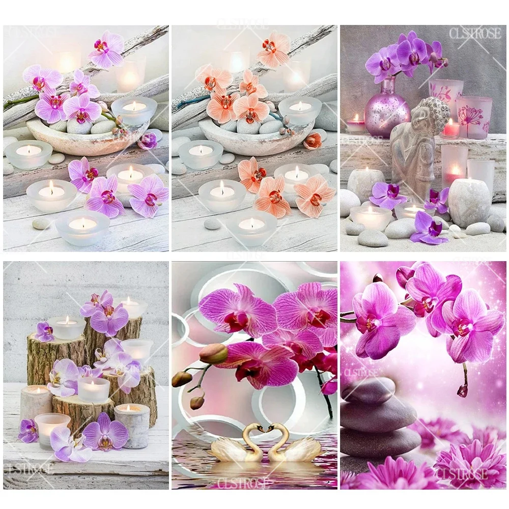 

5D Diy Diamond Painting Home Decoration Embroidery Mosaic Cross Stitch of Rhinestone Flower Wall Art Pictures