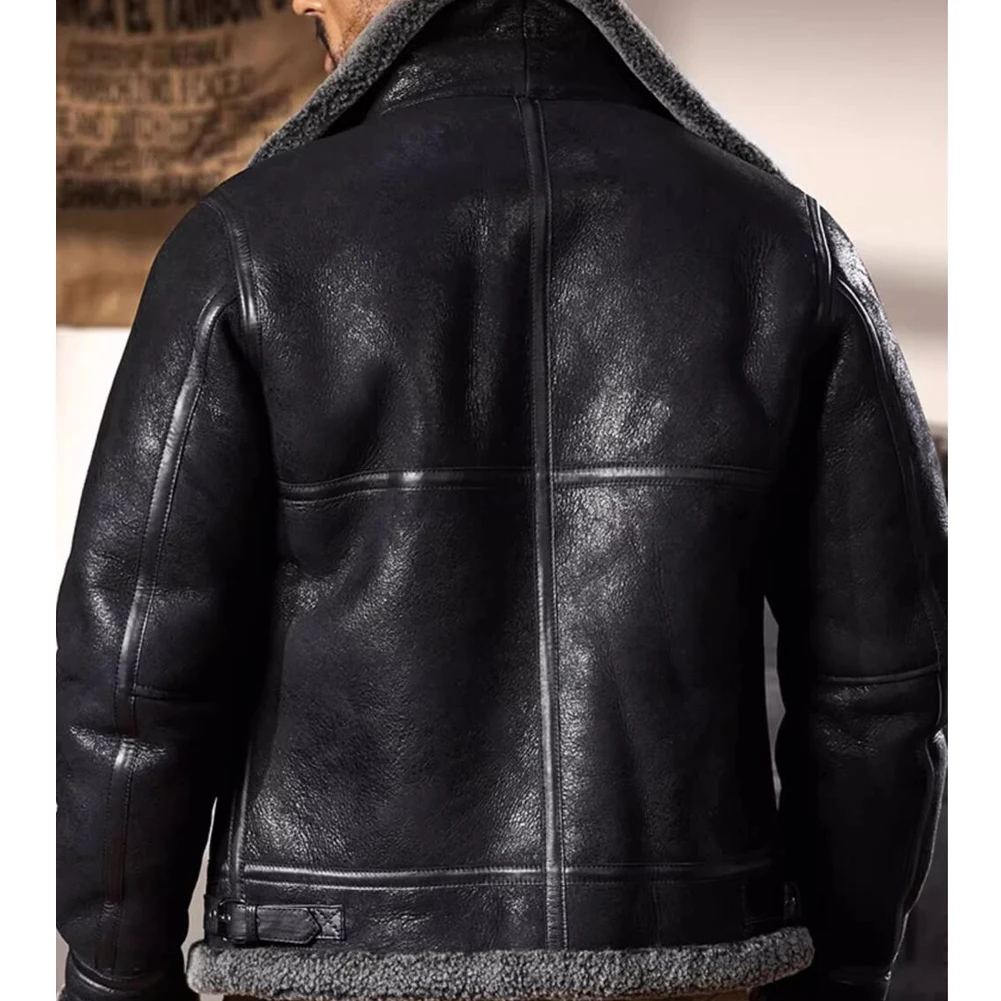 Мужская дубленка Denny &amp Dora из натуральной овчины B3 летный костюм ВВС утолщенная