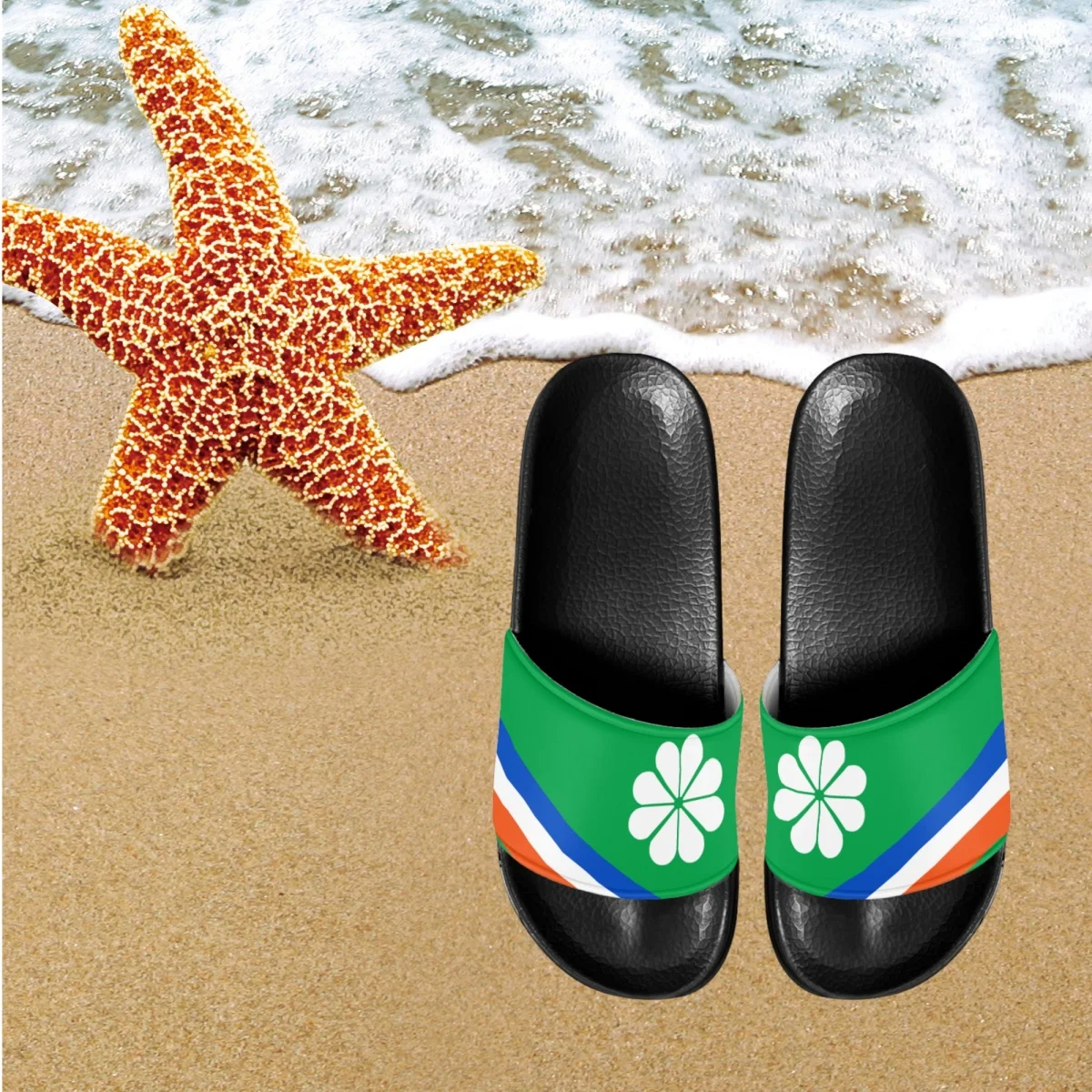 Женские летние шлепанцы Marshall Island Kwajalein износостойкие дышащие с принтом флага