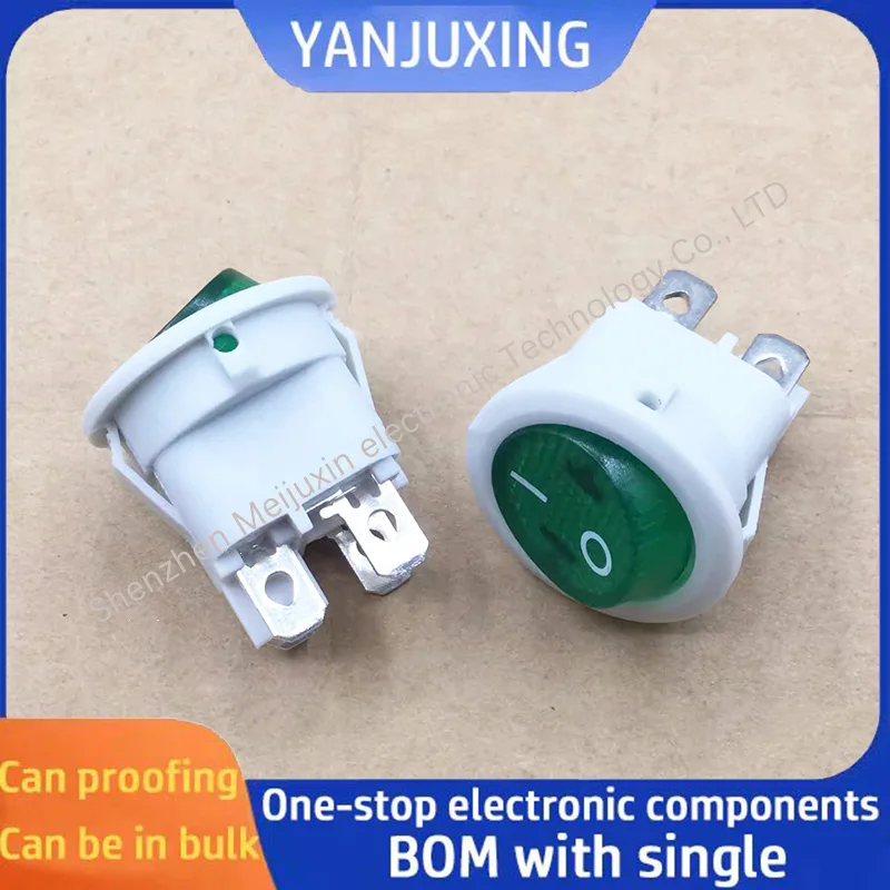 

Высокоточный круглый выключатель 8A для лодки, 4 контакта, 2 скорости, с подсветкой, 20 мм, кнопочный переключатель