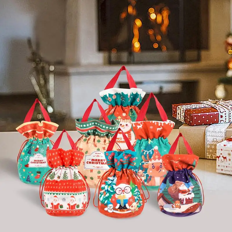 Сумки для конфет изысканные упаковочные пакеты 7 шт. мягкие многоразовые