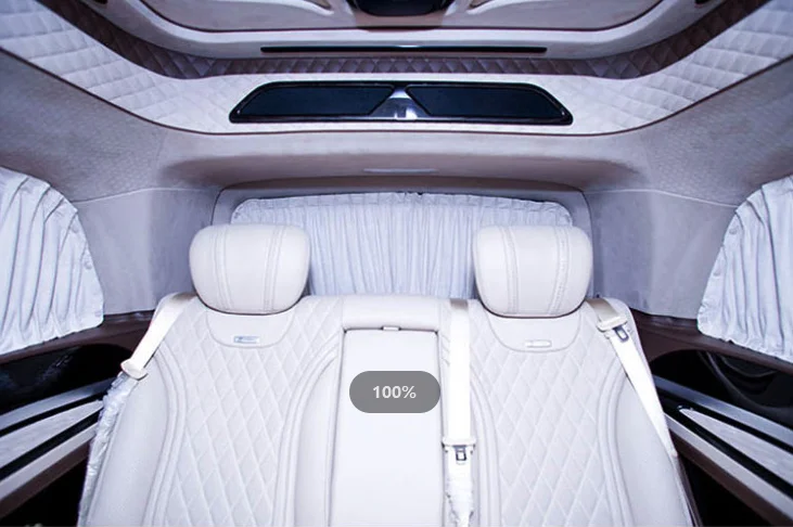 Фото Цветные солнцезащитные шторки на окна W447 класса люкс для V-Class Vito W447 V260 V250 V220d Metris MPV Van №4