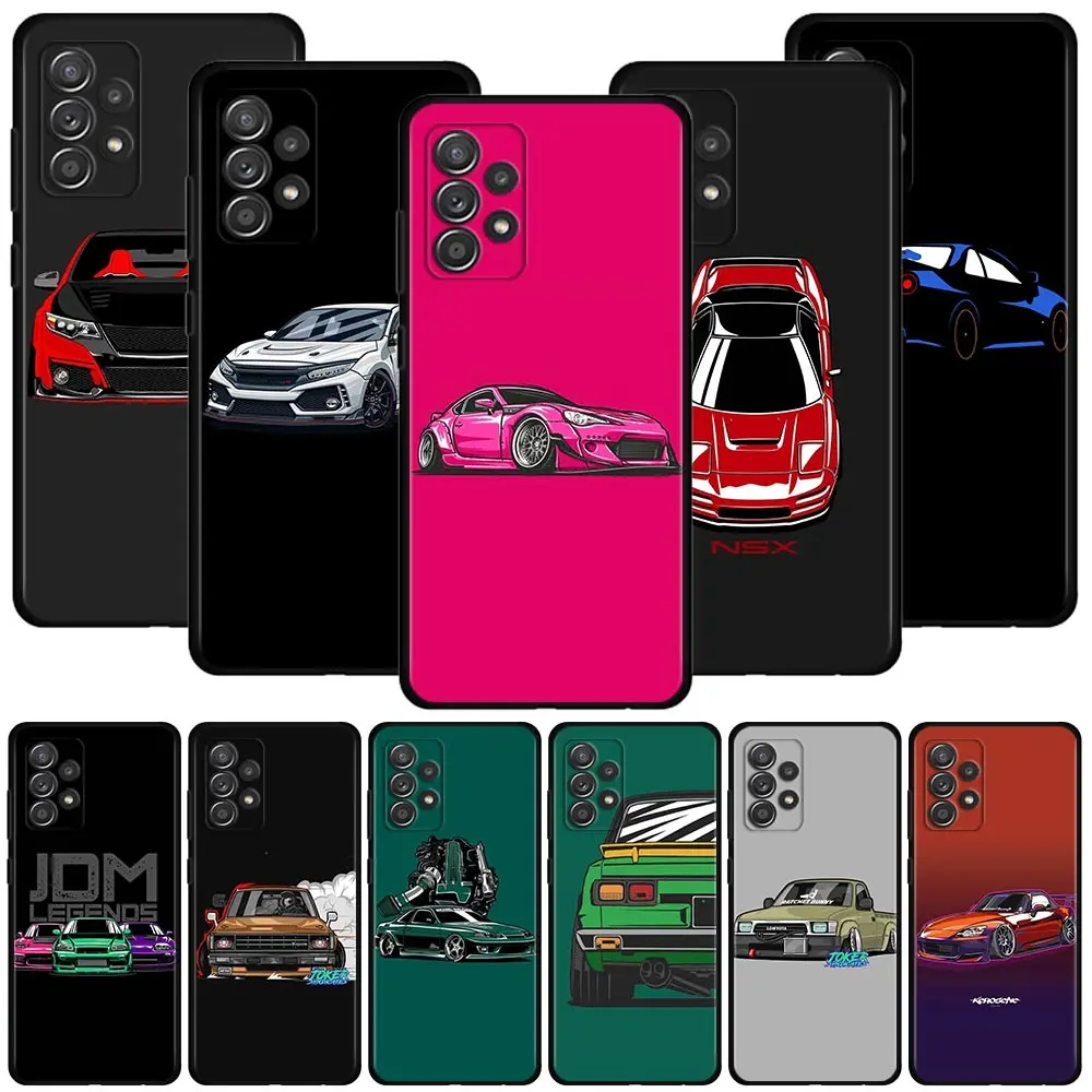 

Phone Case For Samsung Galaxy A12 A52 A51 A21s A71 A31 A02s A72 A41 A22 A32 A03s A53 A73 A23 Cover JDM Drift Sports Racing Car