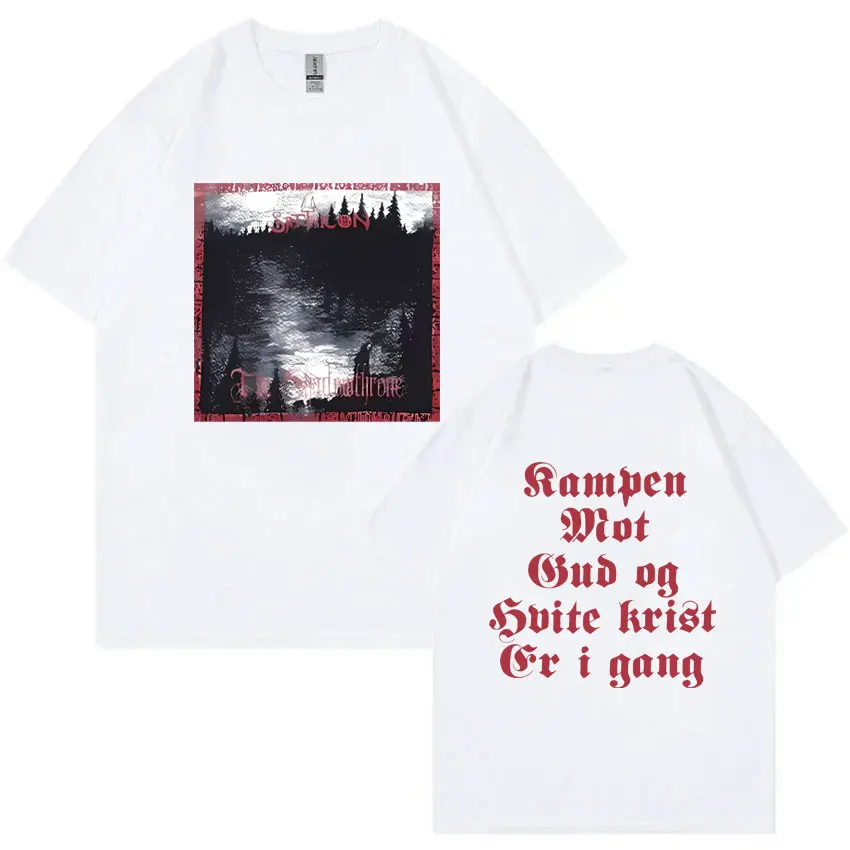 Satyricon Shadowthrone футболка с двусторонним принтом Mayhem футболки Darkthrone для мужчин и