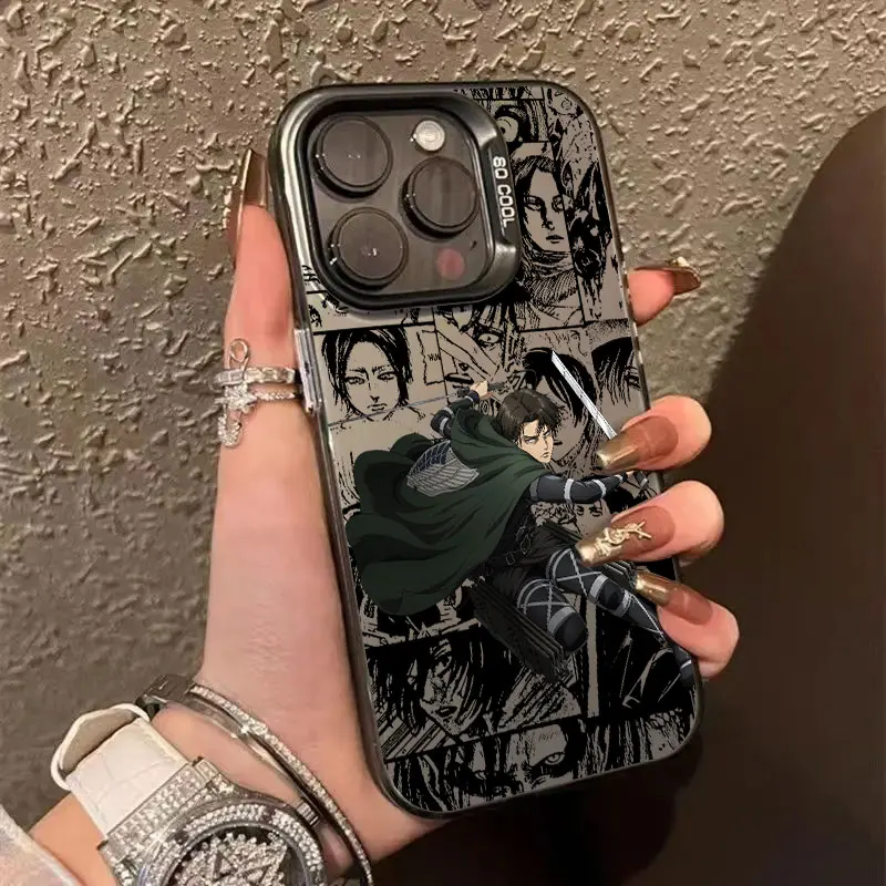 Фото Чехол для телефона Eren Mikasa Attacks on Titans для iPhone 13 14 15 16 17 Pro Max Plus 16e 17E 17 Air 11 18 Pro, противоударный чехол-накладка №3