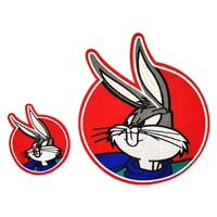 iron on animal patches for clothing easter rabbit badges stripes stickers for kids embroidered patches for the clothing applique