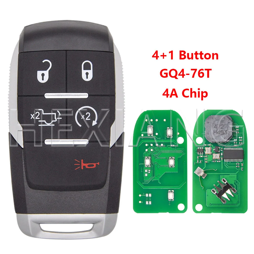 

HE GQ4-76T 4A Чип 433 МГц Автомобильный дистанционный ключ 68374993 68375455 68365299 68375456 AB для Dodge RAM Pickup HD 2500 3500 4500 5500