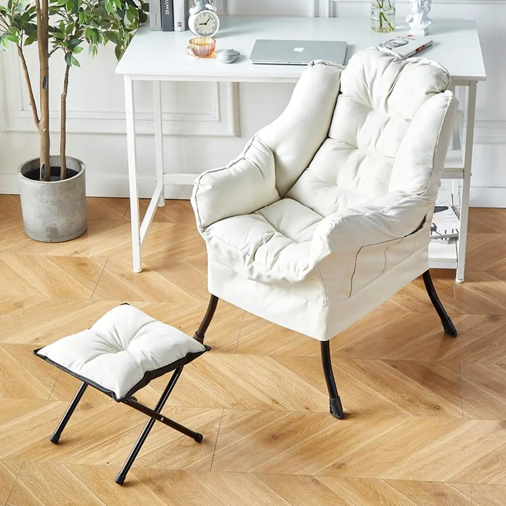 With Ottoman Sofa Chair Set With Armrests Side Pocket Readin