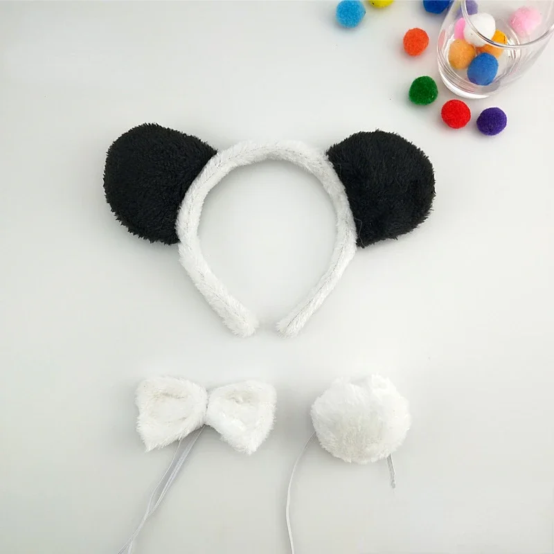 Детская повязка на голову в виде панды Хэллоуин искусственный шар реквизит для