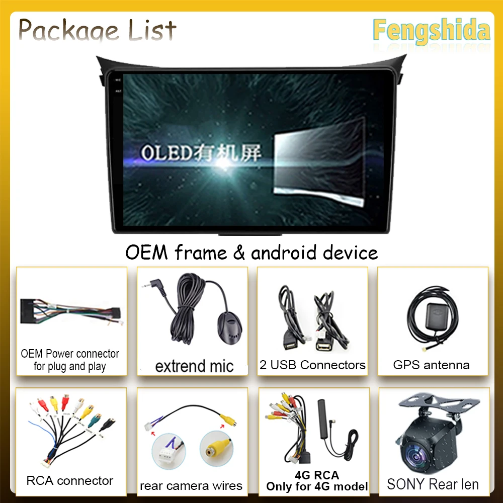 Автомобильный Android для Hyundai i30 II 2 GD 2011-2017 авто радио мультимедийный GPS без 2din Carplay