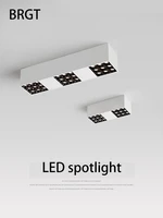 brgt led surface mounted spotlight 2x9w 3x9w ceiling lamp long cob spot light anti glare bravery grille lighting for living room