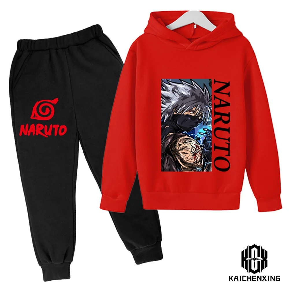 

Naruto Hoodie Set Kids Clothes Boys Baby Girls Clothing Hooded Casual Sweaters Kids Hooded Clothes+pants 2pcs