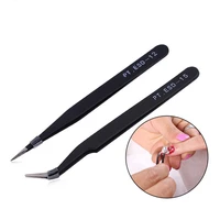 nail tool supplies anti static tweezers elbow stainless steel clip manicure nails nail alloy jewelry clip