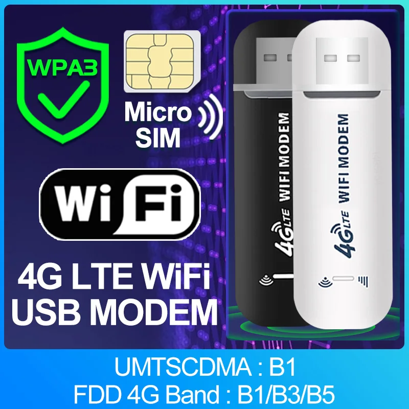 Portable USB Dongle Modem Stick: Mini Wireless 4G LTE Router with Sim Card WiFi Adapter for Mobile Broadband at 150Mbps Speed, featuring MU-MIMO Technology for Home Use Portable USB Dongle Modem Stick: Mini Wireless 4G LTE Router with Sim Card WiFi Adapter for Mobile Broadband at 150Mbps Speed, featuring MU-MIMO Technology for Home Use