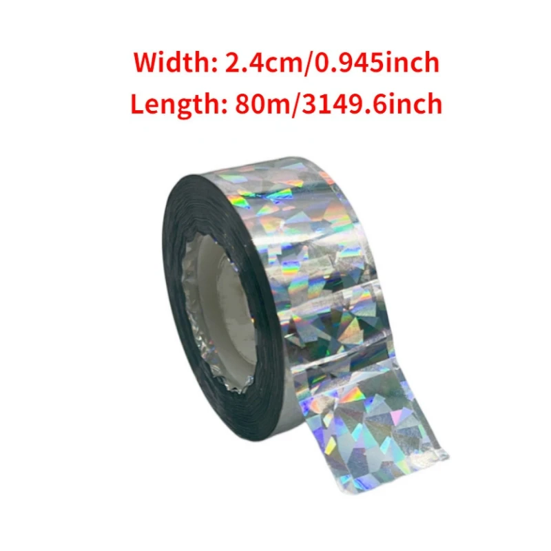 

Светоотражающая лента JIGHOLE для отпугивания птиц 2,4 см 80 м