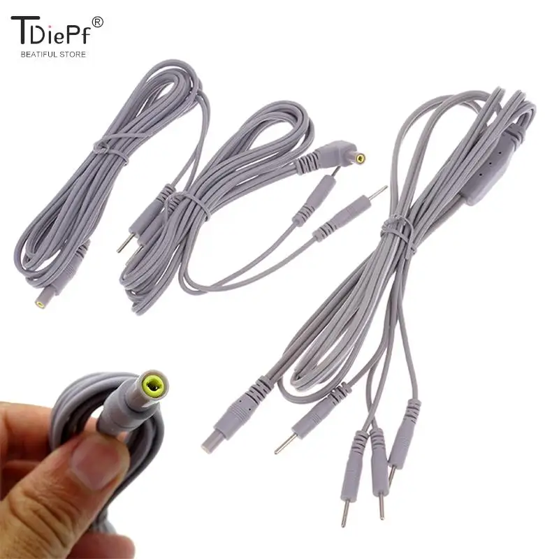 

2/4Buttons Electrotherapy Electrode Lead Electric Shock Wires Cable For Tens Massager Connection Cable Massage & Relaxation ACC