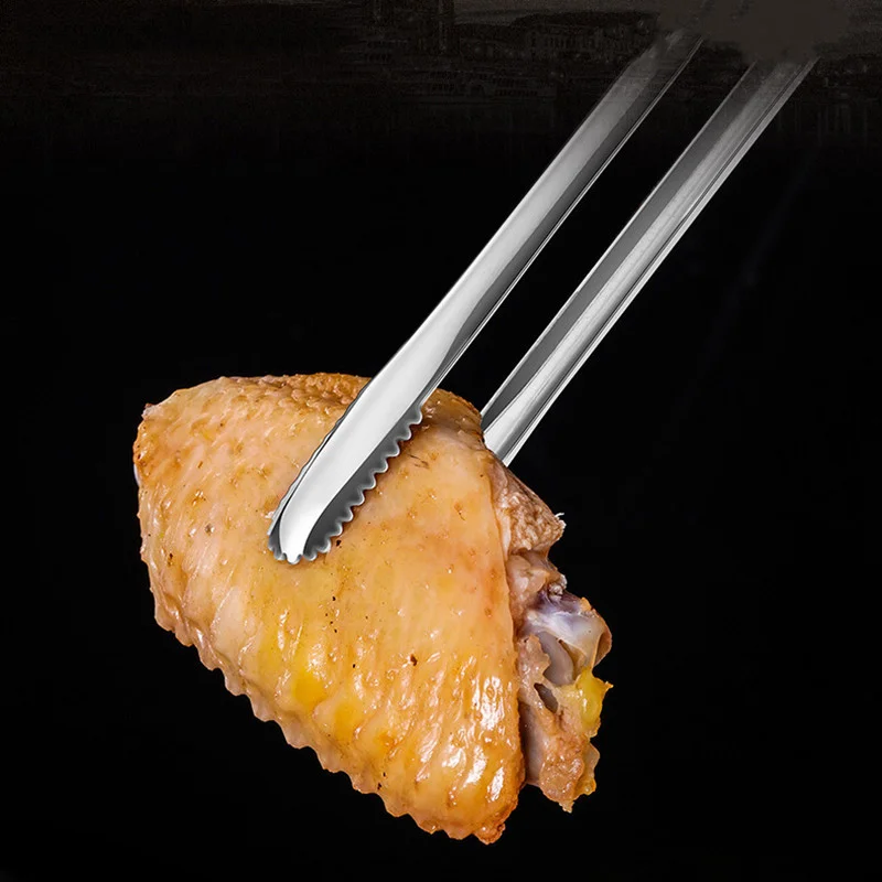 Щипцы для барбекю и еды нескользящий Пинцет из нержавеющей стали зажим салата