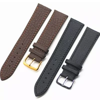 lychee pattern cowhide strap soft leather replacement mens and womens watch strap accessories