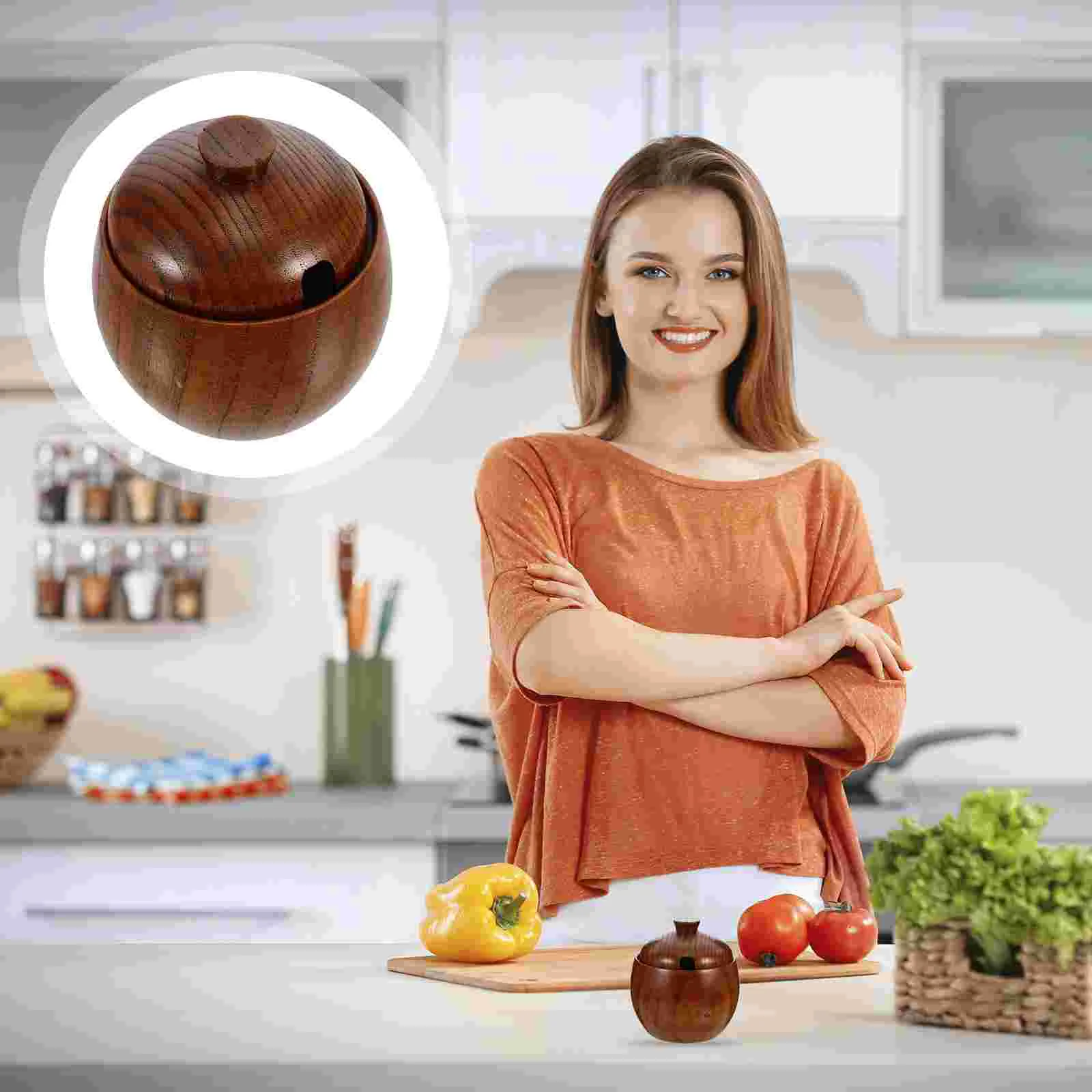 

Glass Mixing Bowl Pepper Box Rice Bowl Lid Japanese Style Bowl Wooden Prep Bowls Wood Salad Bowl Kids Snack Containers