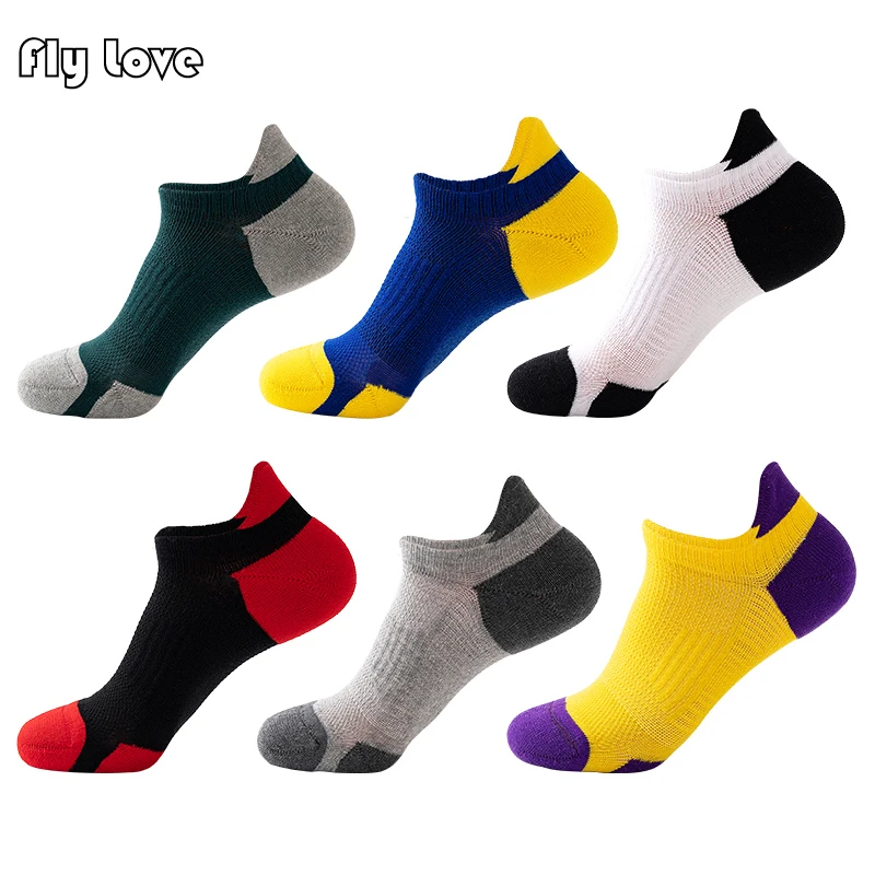 

Outdoor Sport Ankle Socks Women Men Nylon Basketball Bike Running Football Breathable Non-Slip Colorful Cushioned Travel Socks