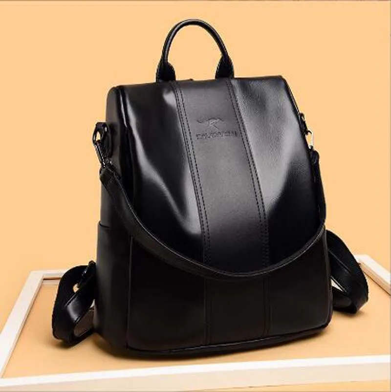 

2022 New Designer Fashion Women Leather Backpacks Large Capacity School Bag Anti-theft Shoulder Bags Female Travel Backpack