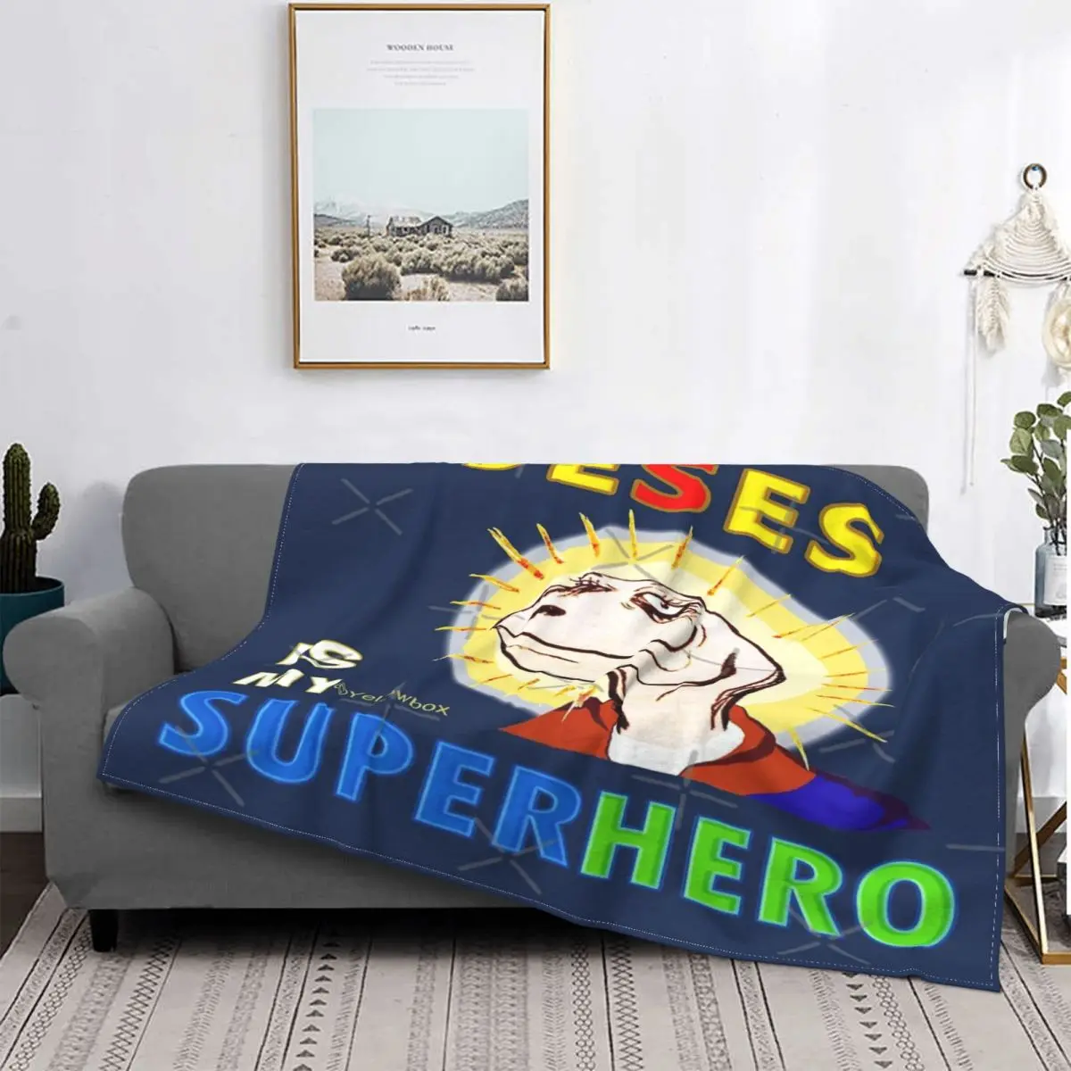 

Joses Is My Superhero-Manta amarilla, para cama colcha, edredón a cuadros, manta con capucha de felpa de Anime, a cuadros