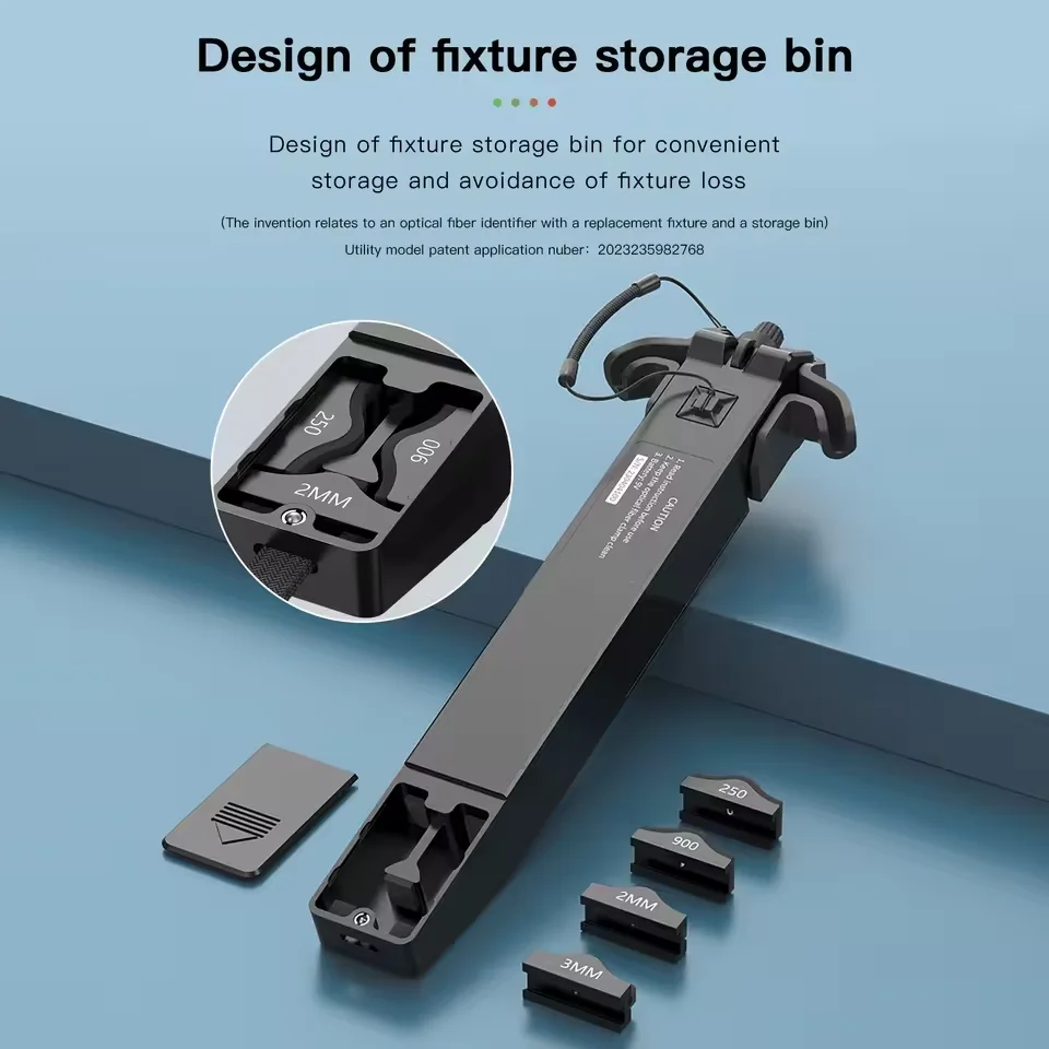 Фото Металлический оптоволоконный идентификатор Komshine KFI-35P, подходит для оптоволоконной линии 0,25/0,9/2/3, 800-1700 нм, встроенный OPM/VFL №5