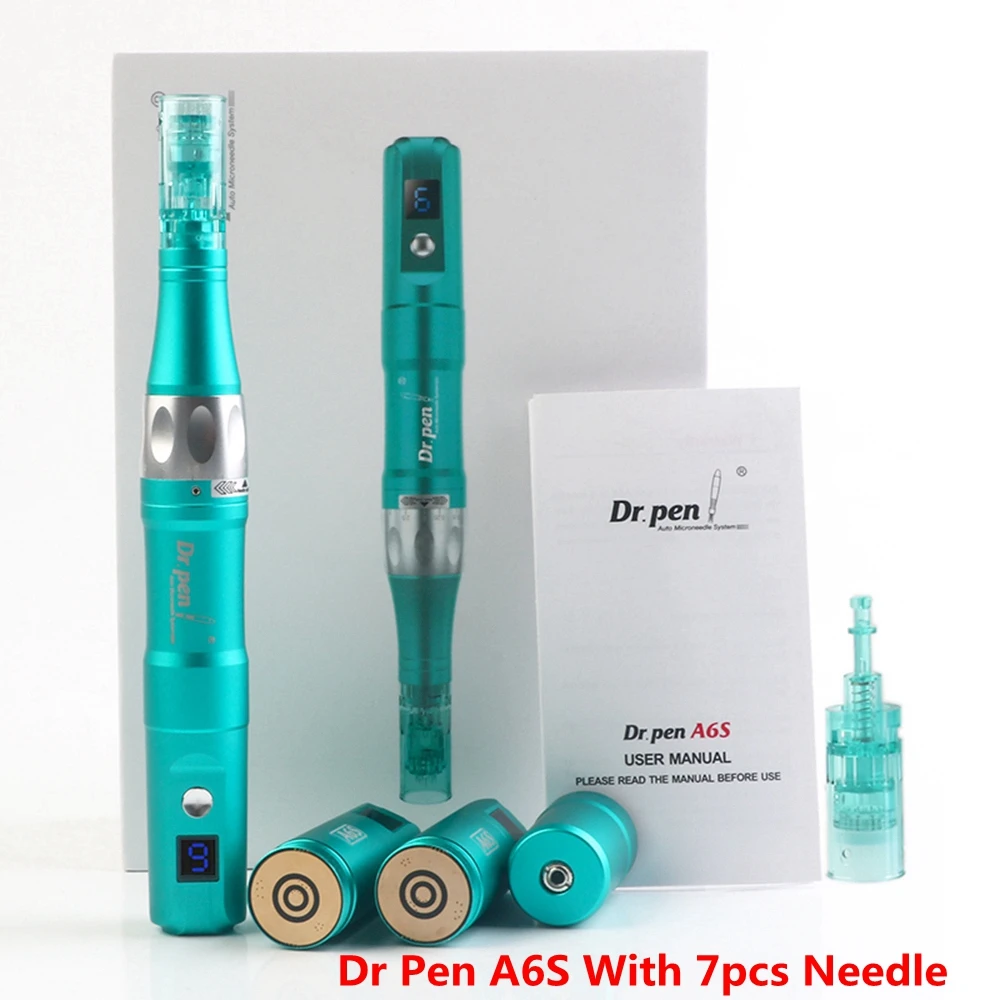 

Dr Pen A6S профессиональная микроигла с 7 шт. картриджей иглы, беспроводная ручка Derma, микро Ne0edle, уход за кожей, татуировка CE