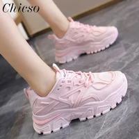 womens trendy sneakers 2022 spring autumn new lace up girls platform casual shoes outdoor running walking sport shoes