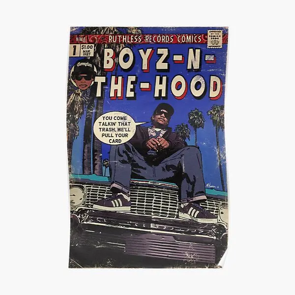 

Boyz In The Hood Hip Hop Comic Art Poster Wall Painting Decoration Room Home Art Mural Print Modern Decor Picture No Frame