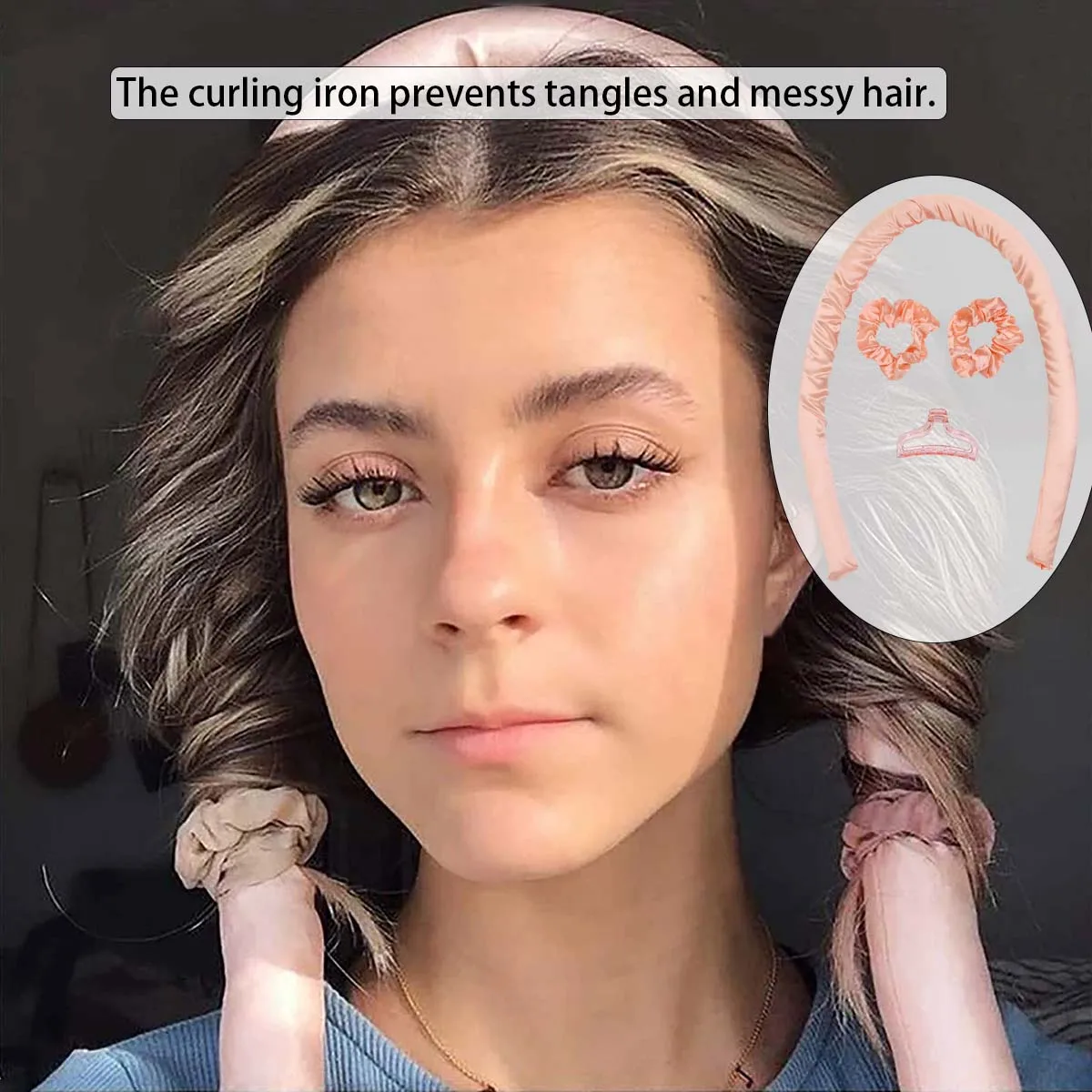 

Heatless Curling Rod Headband Lazy Curler Silk Curling Ribbon Silk Curling Ribbon Heatless Hair Curling Ribbon Make Hair Curly