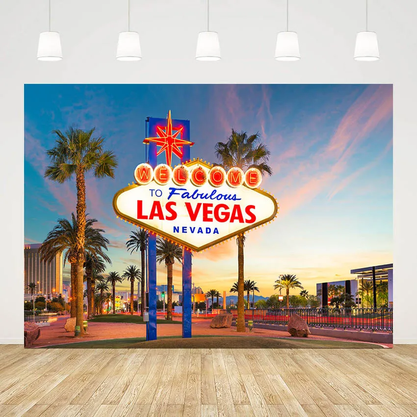

Фон для фотосъемки Mehofond Добро пожаловать в город Лас Вегас улица пейзаж День Рождения Вечеринка здание декоративный фон фотостудия