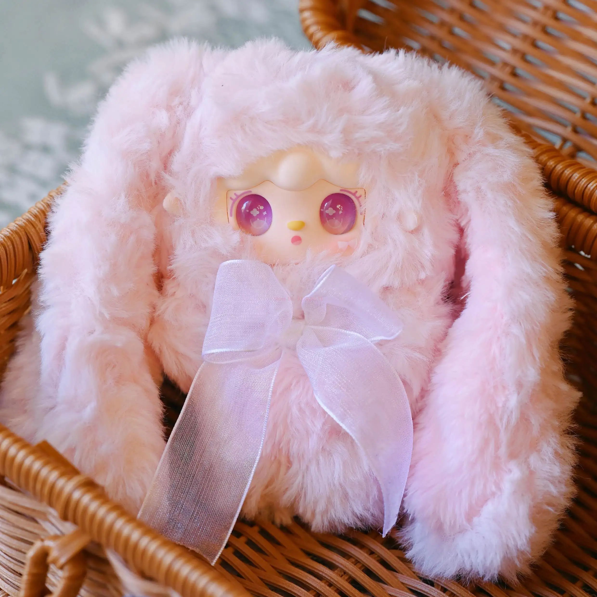 Фото Оригинальные плюшевые игрушки-сюрпризы Yooki Hopping Bunny в закрытой упаковке, милые виниловые куклы Yooki, модные коллекционные украшения, подвески для сумок №5