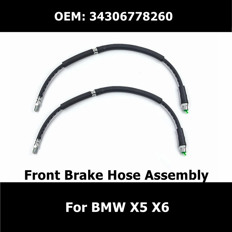 

34306778260 2Pcs Car Accessories Front Brake Hose Assembly for BMW X5 X6 Auto Parts