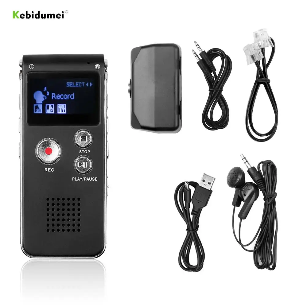 

Цифровой мини-диктофон с ЖК-экраном, 8 ГБ, USB-флешка, диктофон с MP3-плеером, Φ 650hr, 3D стерео аудиоплеер
