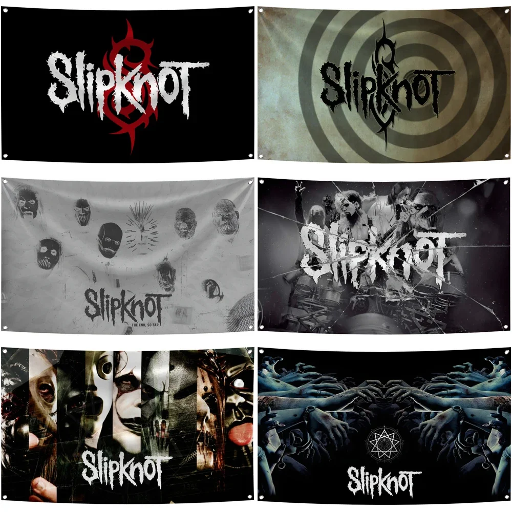 Фото 3x5 футов Slipknots хэви-метал группа флаг плакат гобелен полиэстер цифровая печать баннер для гаража Крытый уличное украшение №1