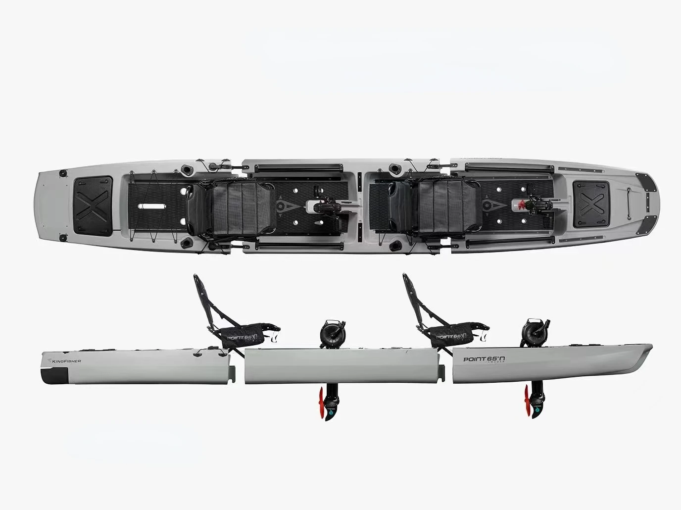 Рыболовная лодка Kingfisher новая сборка съемное каноэ дорога подъемная