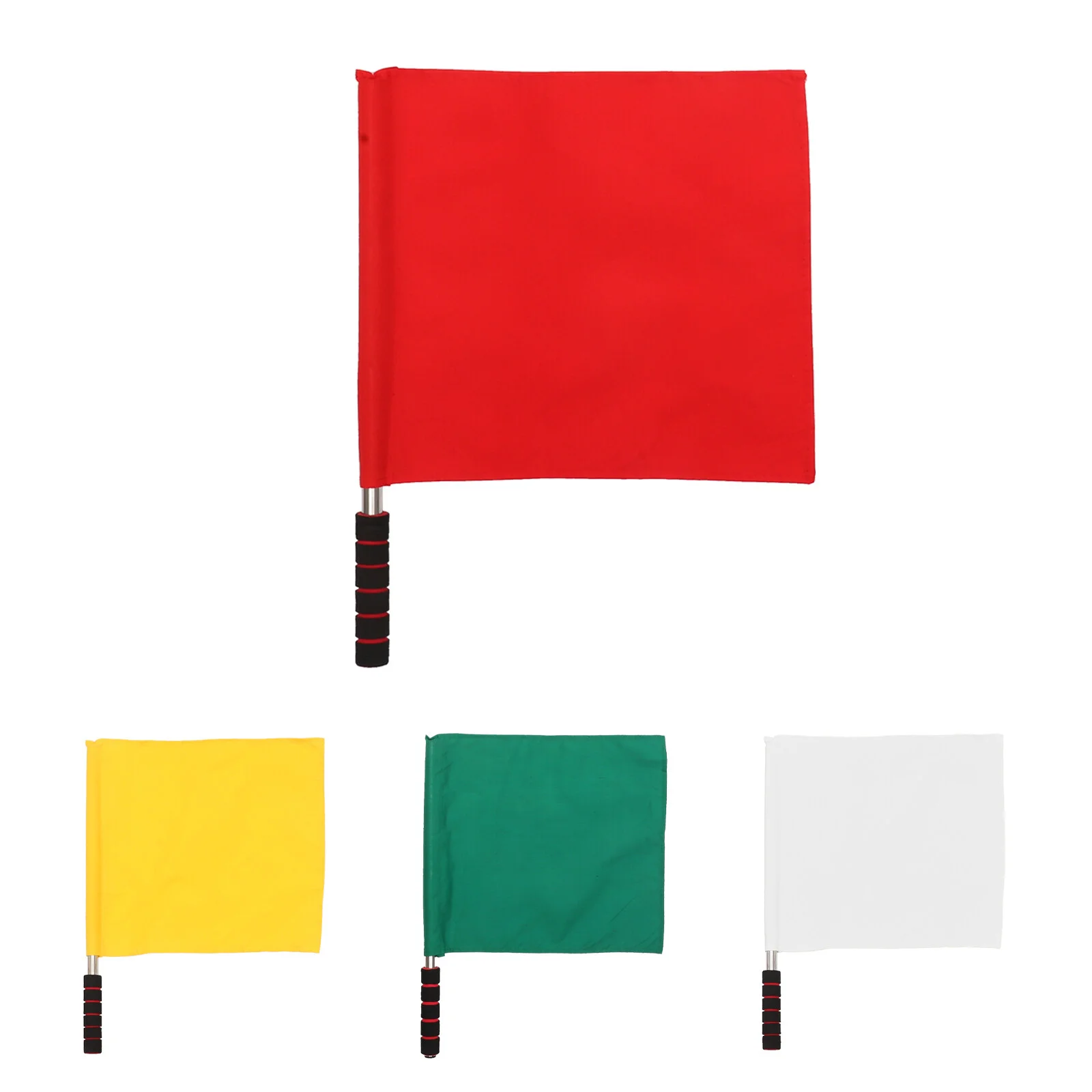 

4 Pcs Racing Car Race Signal Flags Football Colored Referee Competition Conducting Sports Match Starting