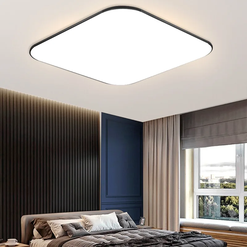 Обработка светодиодной потолочной прямоугольной фары в гостиной спальни лампы