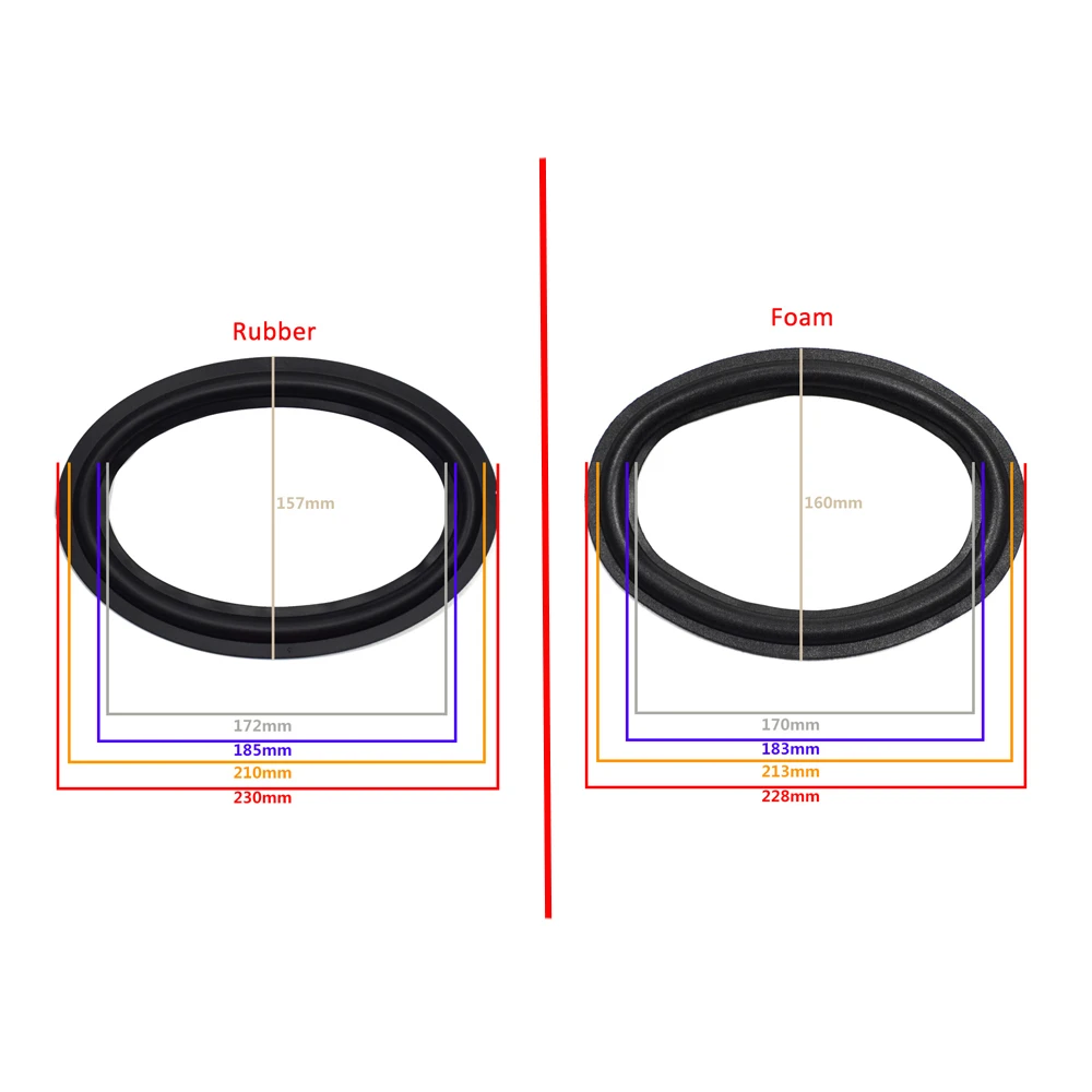 

6X9 inch Speaker Surround Edge Woofer Repairing Folding Edge Subwoofer Ring DIY Repair Accessories Speaker Suspension