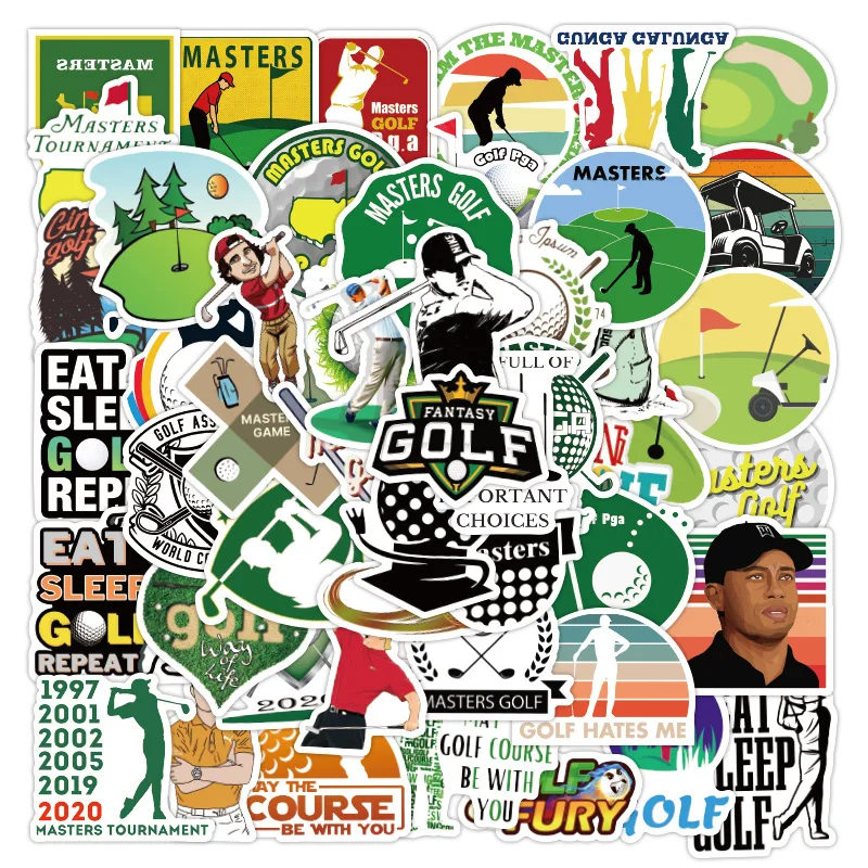 

50 Golf Master Graffiti Stickers Waterproof Phone Case Luggage Case Refrigerator Car Laptop Stickers Wholesale