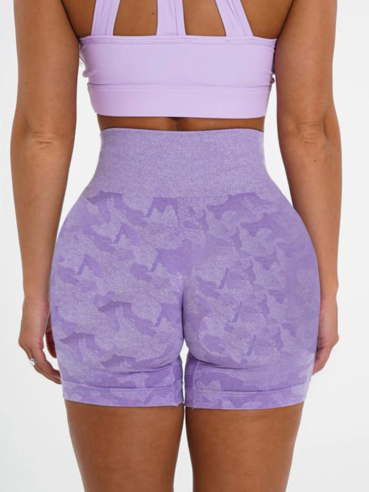 

CHRLEISURE, камуфляжные шорты, Бесшовные штаны для тренировок, для женщин, для спортзала, эластичные, дышащие, плотная одежда, пуш-ап, спортивные ш...