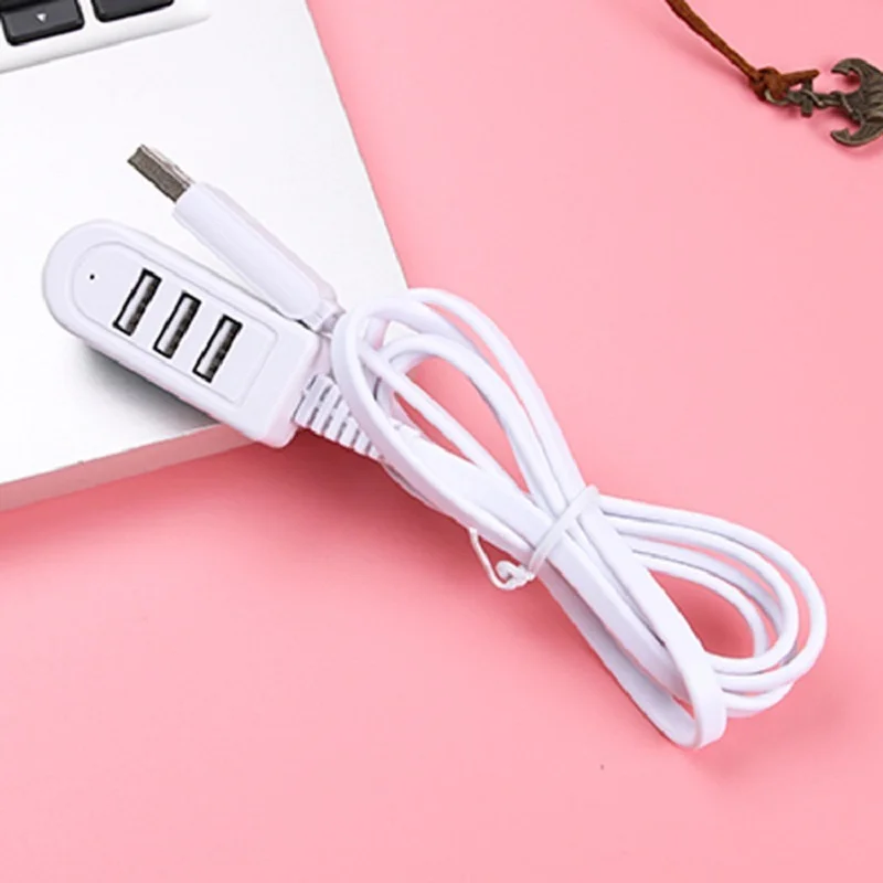 

Usb Splitter 3 Port 1.2M Charging Cable Usb2.0 Hub With Power Extender Mini Adapter For Laptop Pc Notebook Extend Data Line