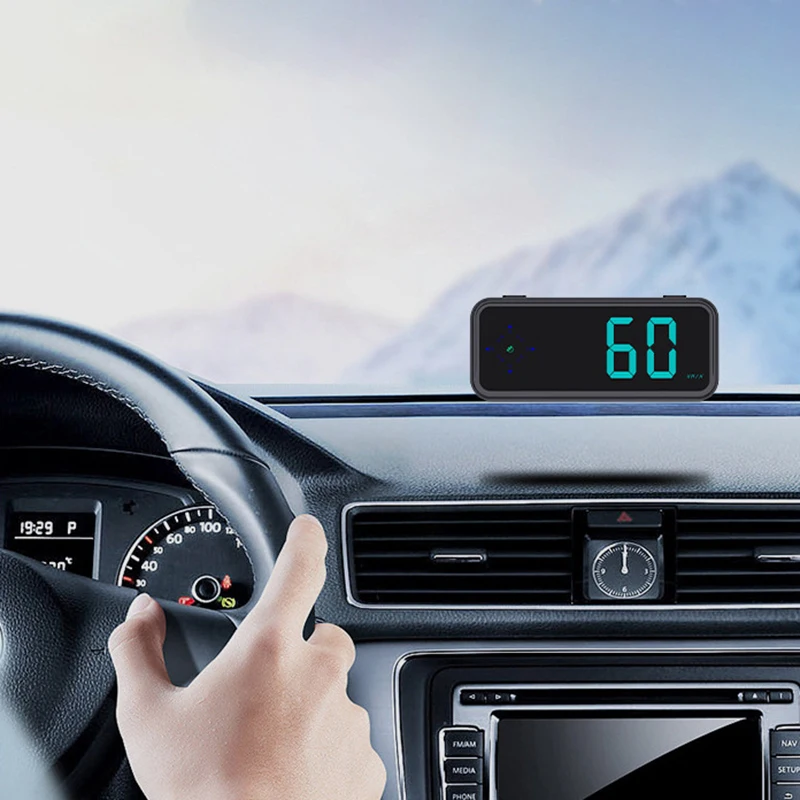Цифровой спидометр Автомобильный HUD Универсальный GPS-компас Индикатор измерения