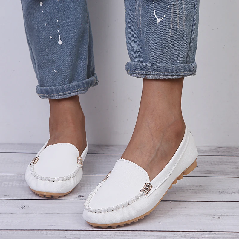 

Women Casual Flat Shoes Spring Autumn Flat Loafer Women Shoes Slips Soft Round Toe Denim Flats Jeans Shoes Plus Size
